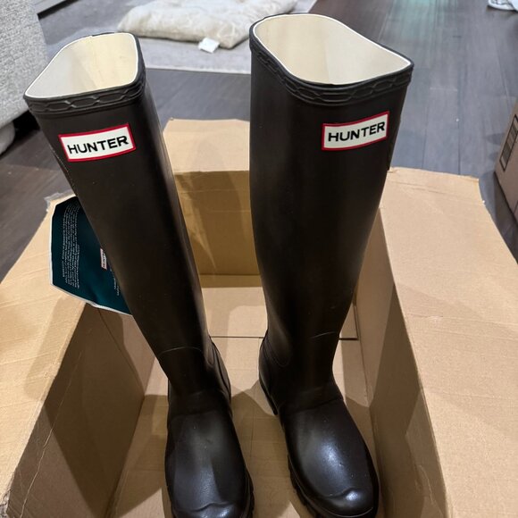 Vintage Scotland Hunter Original Tall Rain Boot Brown Chocolate 11 F 12 M 44 EU main image 10